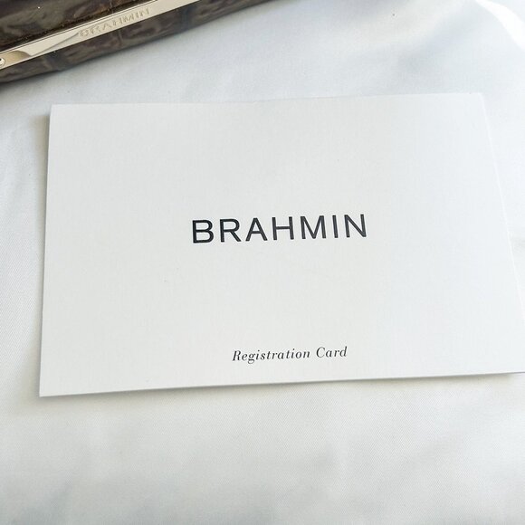 Brahmin Jody Espresso Orinoco Slim Leather Purse - Picture 7 of 9